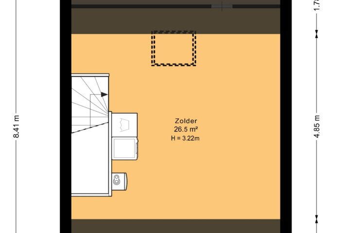 Plattegrond – J.P. Santeeweg 22 A, Nietap