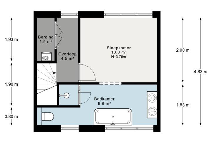 Plattegrond – Judith Leijsterweg 39, Amstelveen