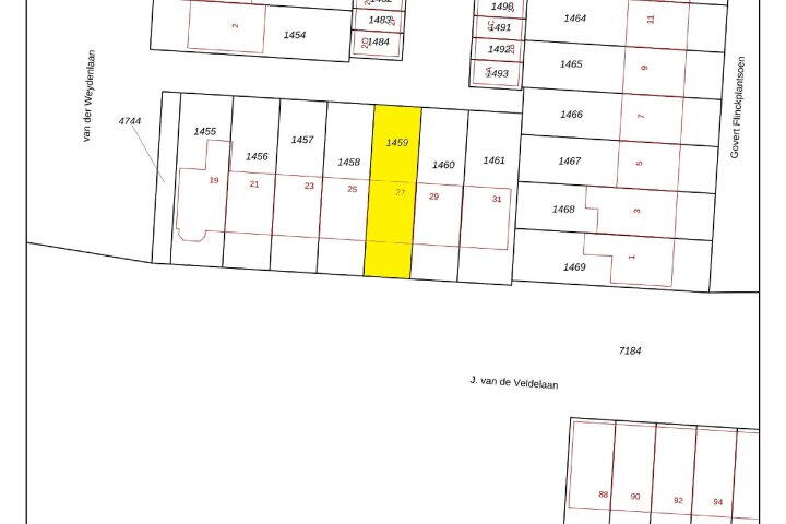 Plattegrond – J. van de Veldelaan 27, Heerhugowaard