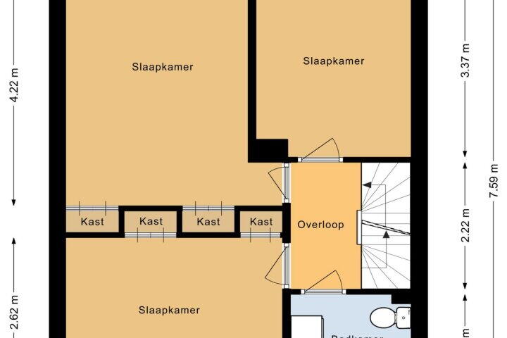 Plattegrond – J. van de Veldelaan 27, Heerhugowaard
