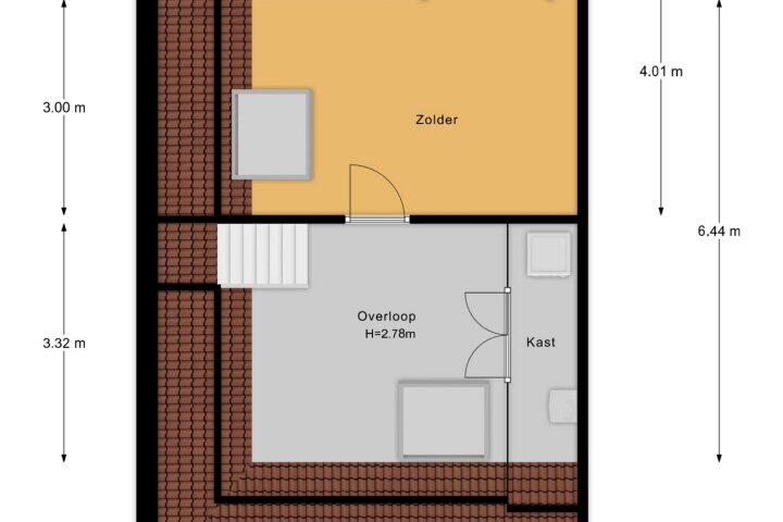 Plattegrond – J. Van Zantenstraat 96, Meteren