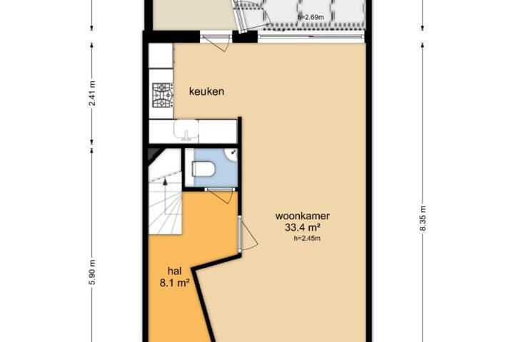 Plattegrond – J. Wagenaarstraat 17, Groningen