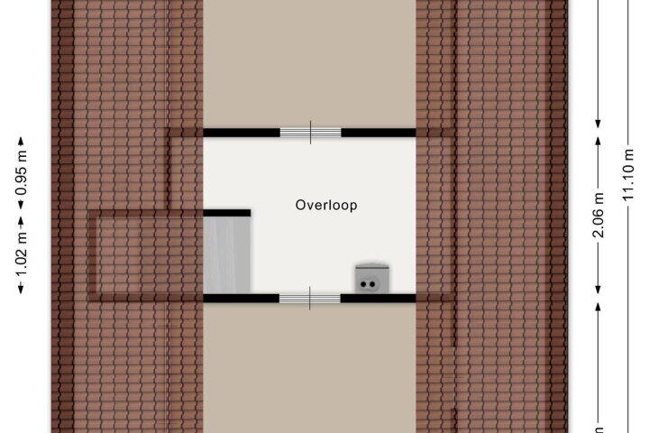 Plattegrond – J.W. Racerstraat 12, Enschede