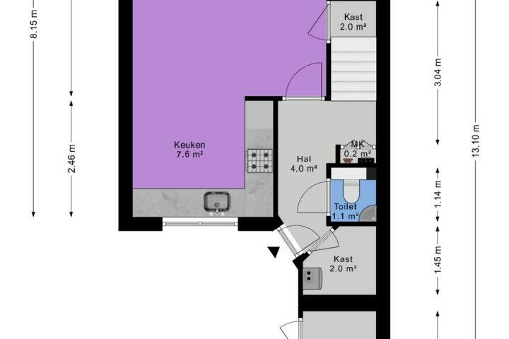 Plattegrond – Kaarnheugte 21, Assen