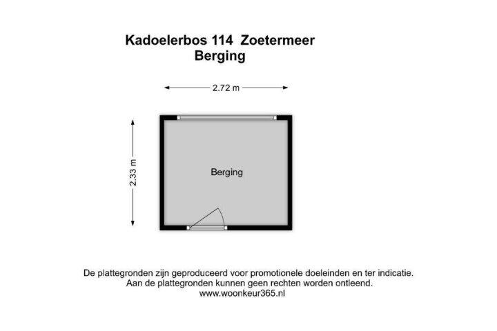 Plattegrond – Kadoelerbos 114, Zoetermeer