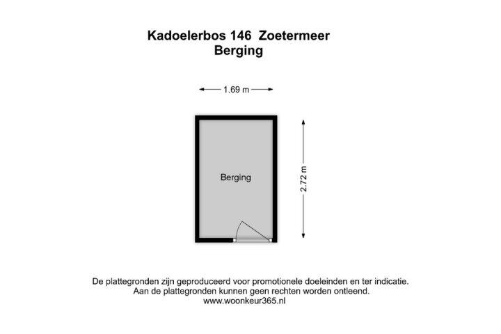 Plattegrond – Kadoelerbos 146, Zoetermeer