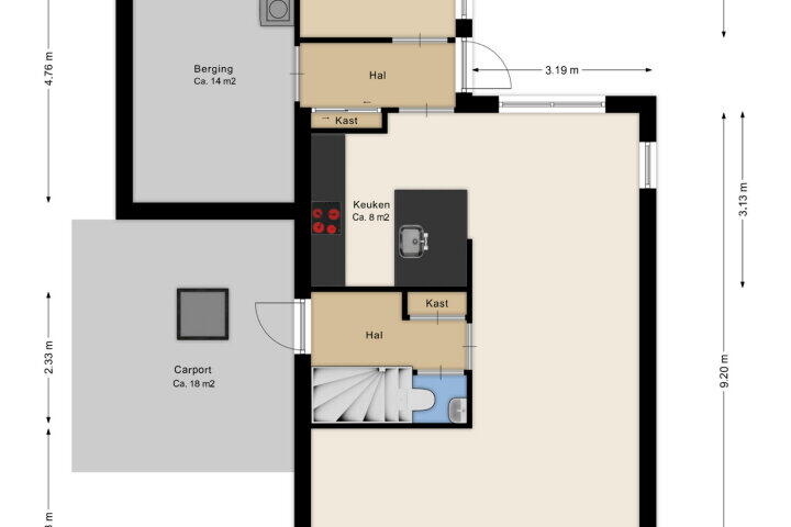 Plattegrond – Kalmoes 29, Beilen