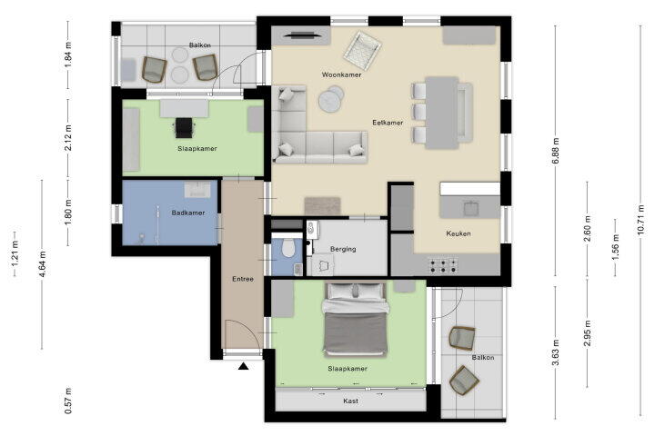 Plan – Kalmoesberg 14, Roosendaal
