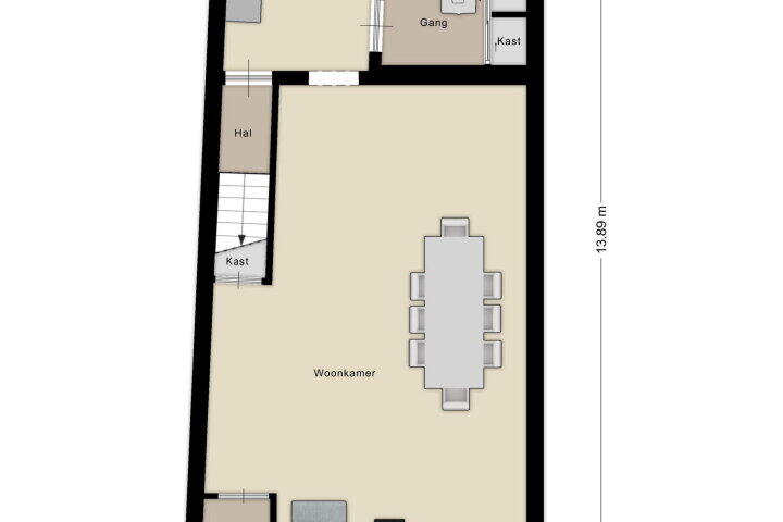Plattegrond – Kalsdonksestraat 13, Roosendaal