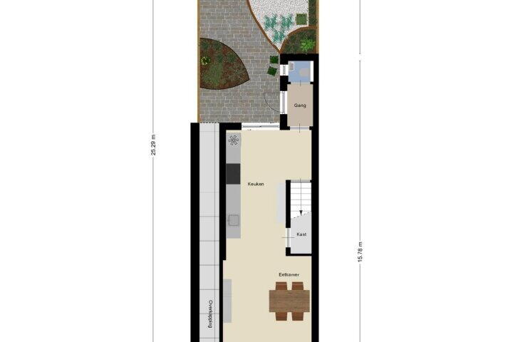 Plattegrond – Kalsdonksestraat 151, Roosendaal