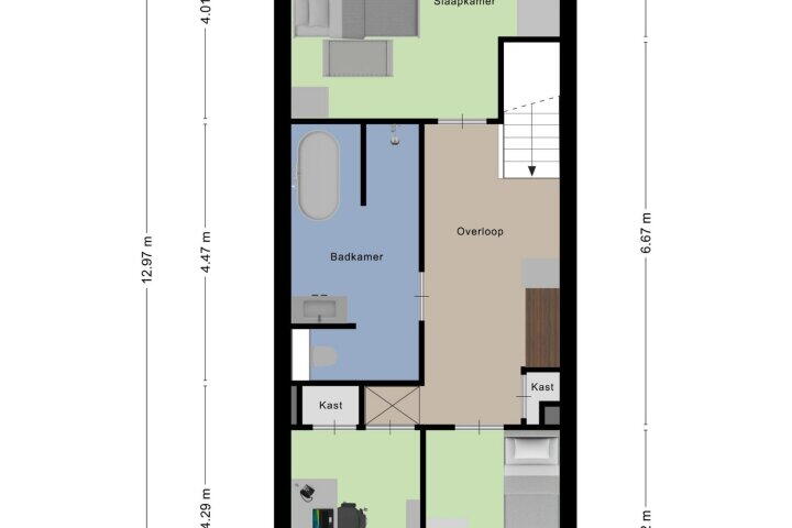 Plattegrond – Kalsdonksestraat 151, Roosendaal