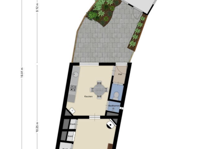 Plattegrond – Kalsdonksestraat 93, Roosendaal
