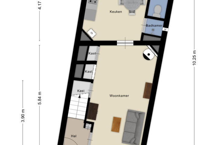 Plattegrond – Kalsdonksestraat 93, Roosendaal