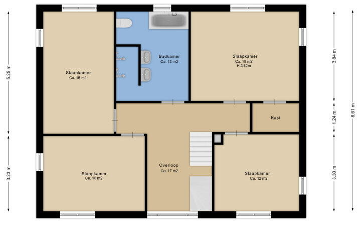 Plattegrond – Kambalahout 22, Assen