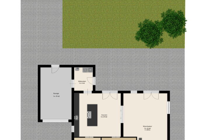 Plattegrond – Kambalahout 22, Assen