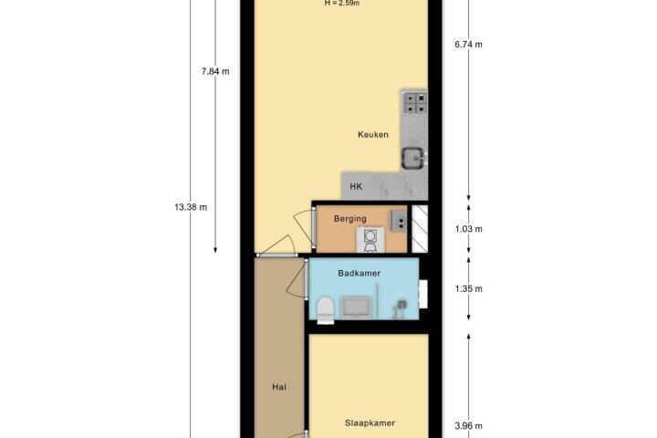 Plattegrond – Kameleonstraat 38, Soest
