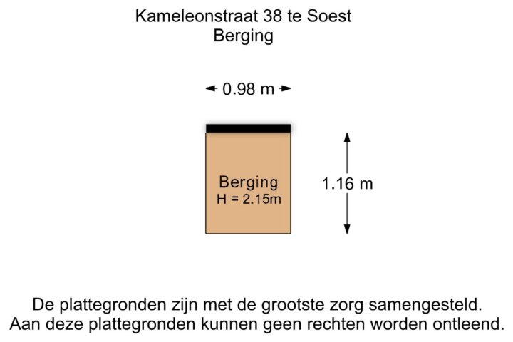 Plattegrond – Kameleonstraat 38, Soest