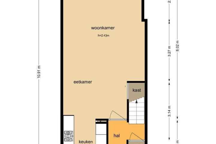 Plattegrond – Kamilletuin 5, Assen