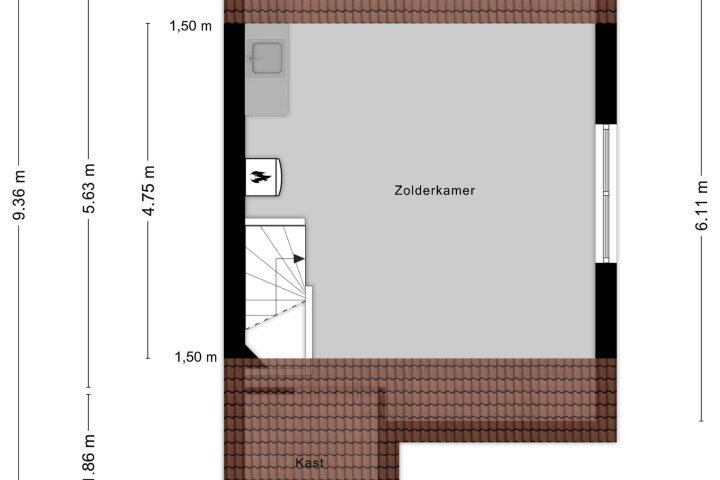 Plattegrond – Kamperfoelielaan 26, Swifterbant