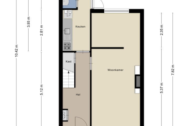 Plattegrond – Kanaalstraat 26, Nijmegen