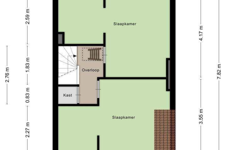 Plattegrond – Kanaalstraat 26, Nijmegen