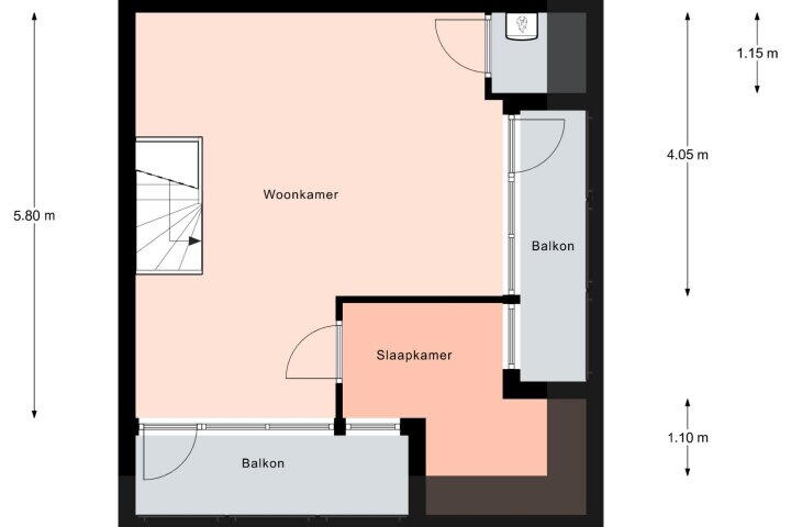 Plattegrond – Kanaalstraat 29, Roden