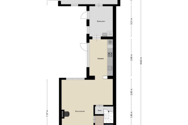 Plattegrond – Kanariestraat 1, Wijchen