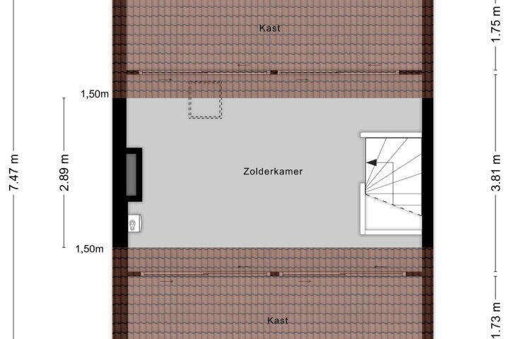 Plattegrond – Kanariestraat 1, Wijchen