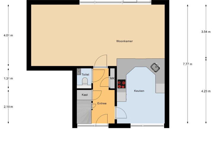 Plattegrond – Kandinskystraat 23, Almere