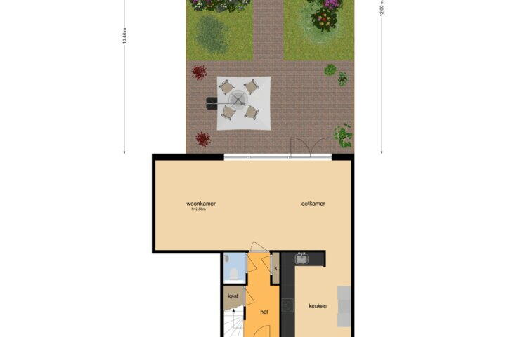 Plattegrond – Kandinskystraat 56, Almere