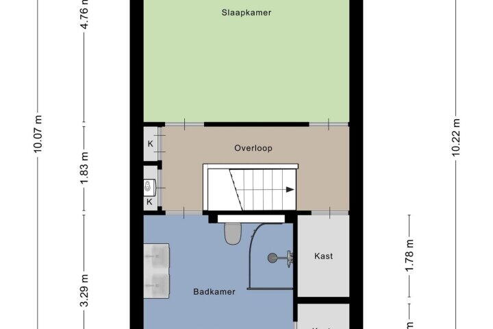Plattegrond – Kantershof 48, Amsterdam