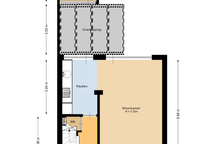 Plattegrond – Kanunnik van de Putstraat 60, Nijmegen