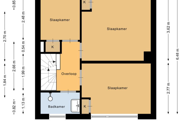 Plattegrond – Kanunnik van de Putstraat 60, Nijmegen