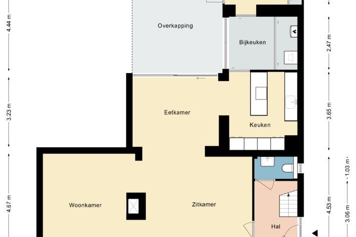 Plattegrond – Kapelaan Ramakersstraat 16 A, Heerlen