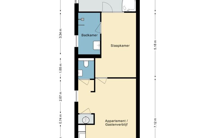 Plattegrond – Kapelaan Ramakersstraat 16 A, Heerlen