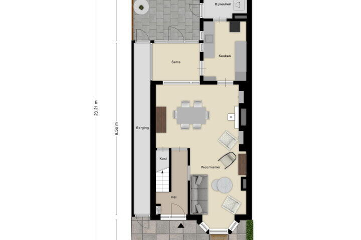 Plattegrond – Kapellerlaan 43, Roosendaal