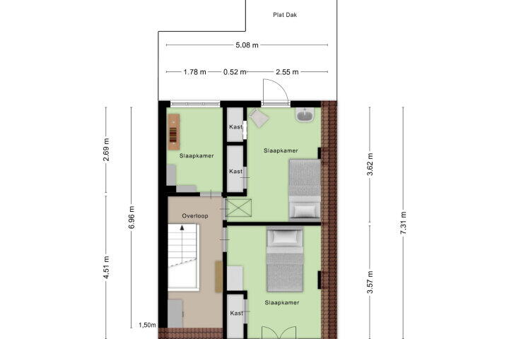 Plattegrond – Kapellerlaan 43, Roosendaal