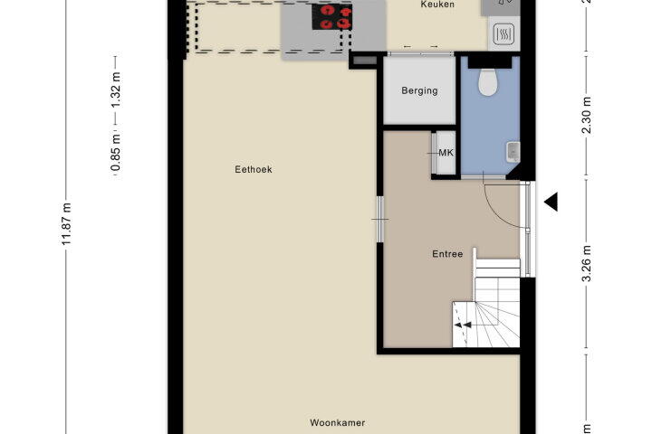 Plattegrond – Kapittellaan 132, Maastricht