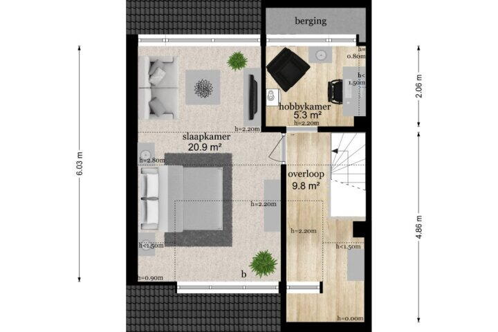 Plattegrond – Karolingersweg 115, Wijk bij Duurstede