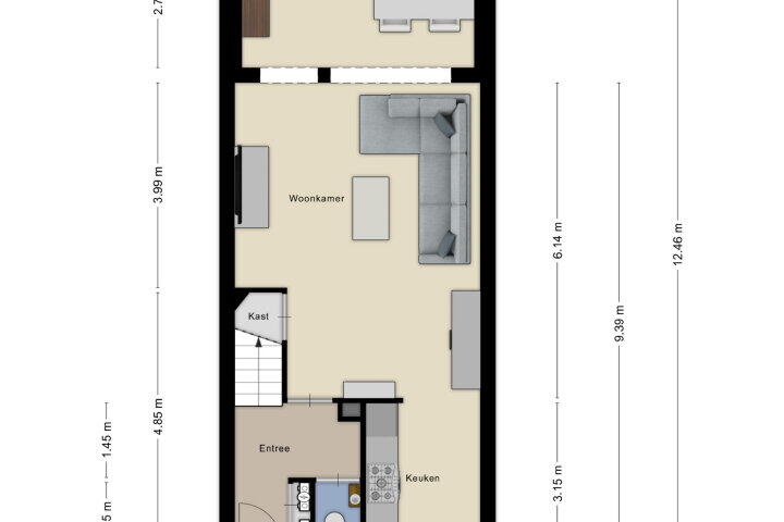 Plattegrond – Kastanjeberg 98, Roosendaal