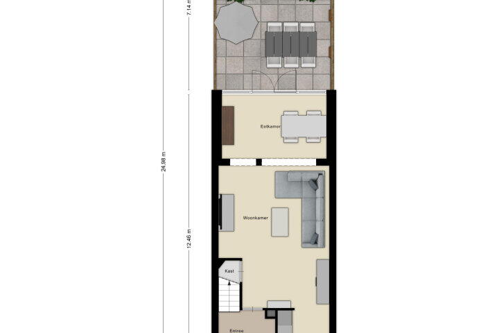 Plattegrond – Kastanjeberg 98, Roosendaal