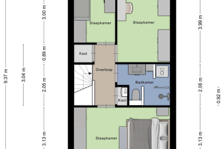 Plattegrond – Kastanjeberg 98, Roosendaal