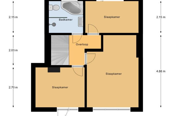 Plattegrond – Kastanjelaan 124, Hoensbroek