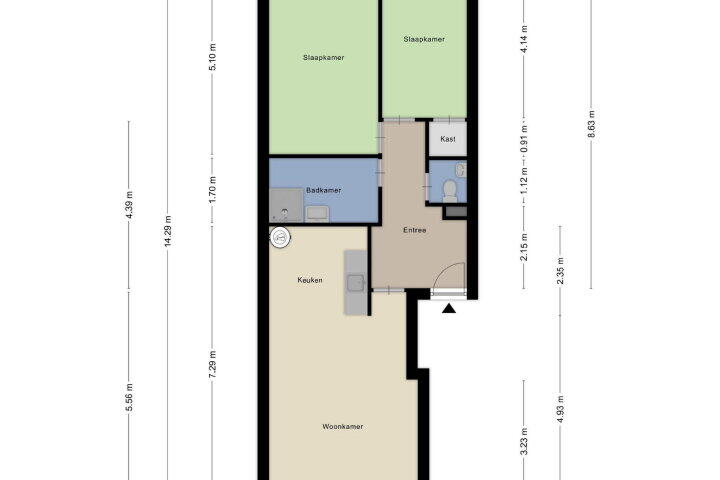 Plattegrond – Kasteel Aldengoorstraat 45 B, Maastricht