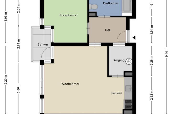 Plattegrond – Kasteel Beusdaelplein 1 C, Maastricht