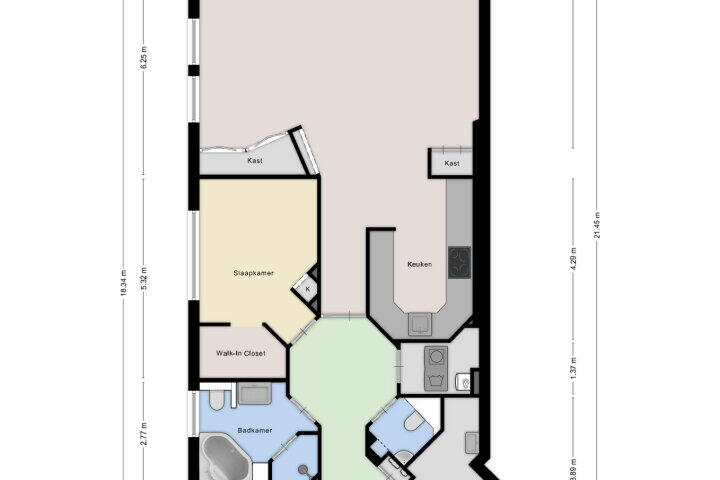 Plattegrond – Kasteellaan 26 B, Wijchen