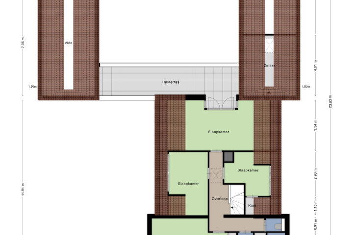Plattegrond – Kasteellaan 46, Wijchen