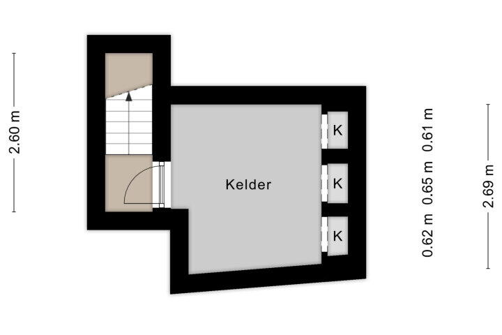 Plattegrond – Kasteellaan 46, Wijchen