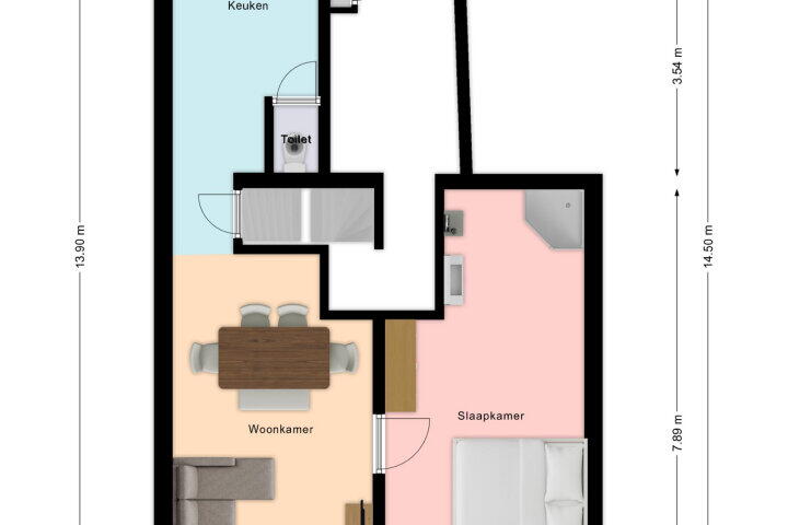 Plattegrond – Kasteellaan 83, Heerlen