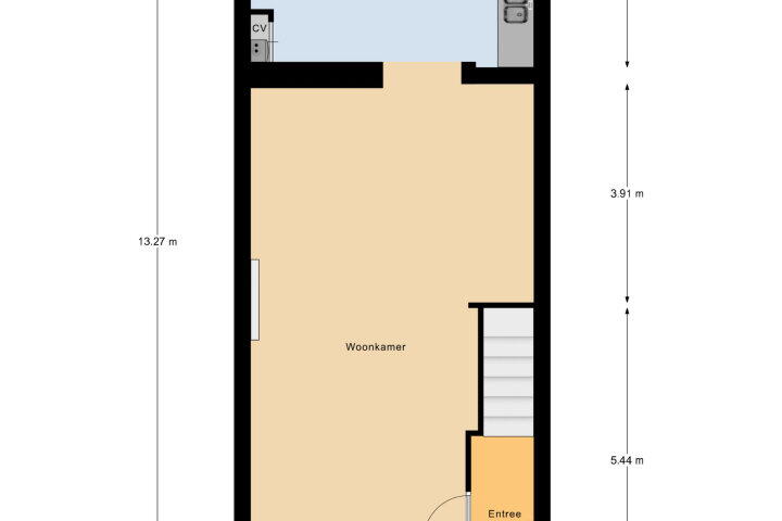 Plattegrond – Kasteelstraat 17, Vlissingen